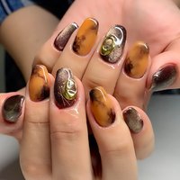べっ甲 セルフネイルのネイルデザイン ネイルブック