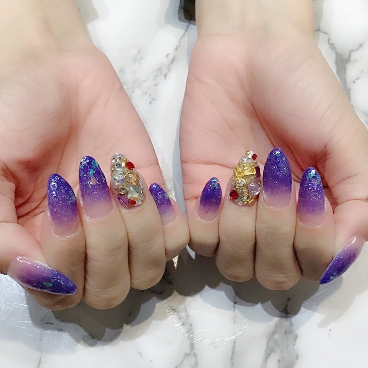 ライブ パーティー 女子会 ハンド グラデーション Naildoubleのネイルデザイン No ネイルブック