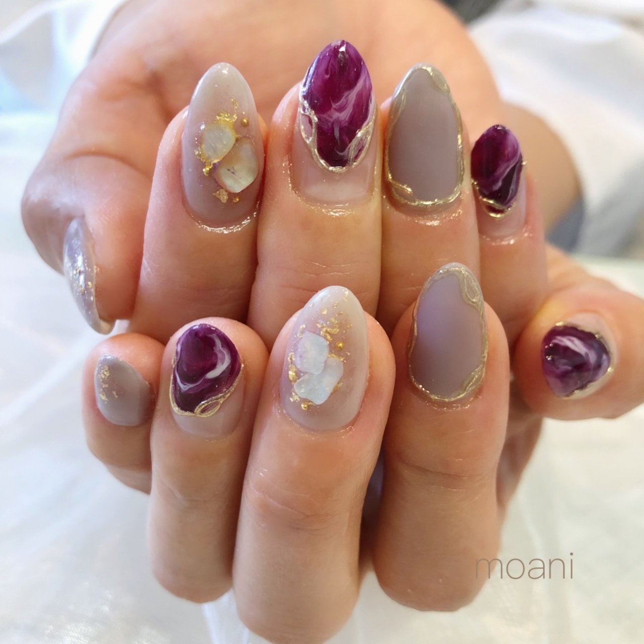 秋 ハンド ボルドー ジェルネイル お客様 Moaniのネイルデザイン No ネイルブック