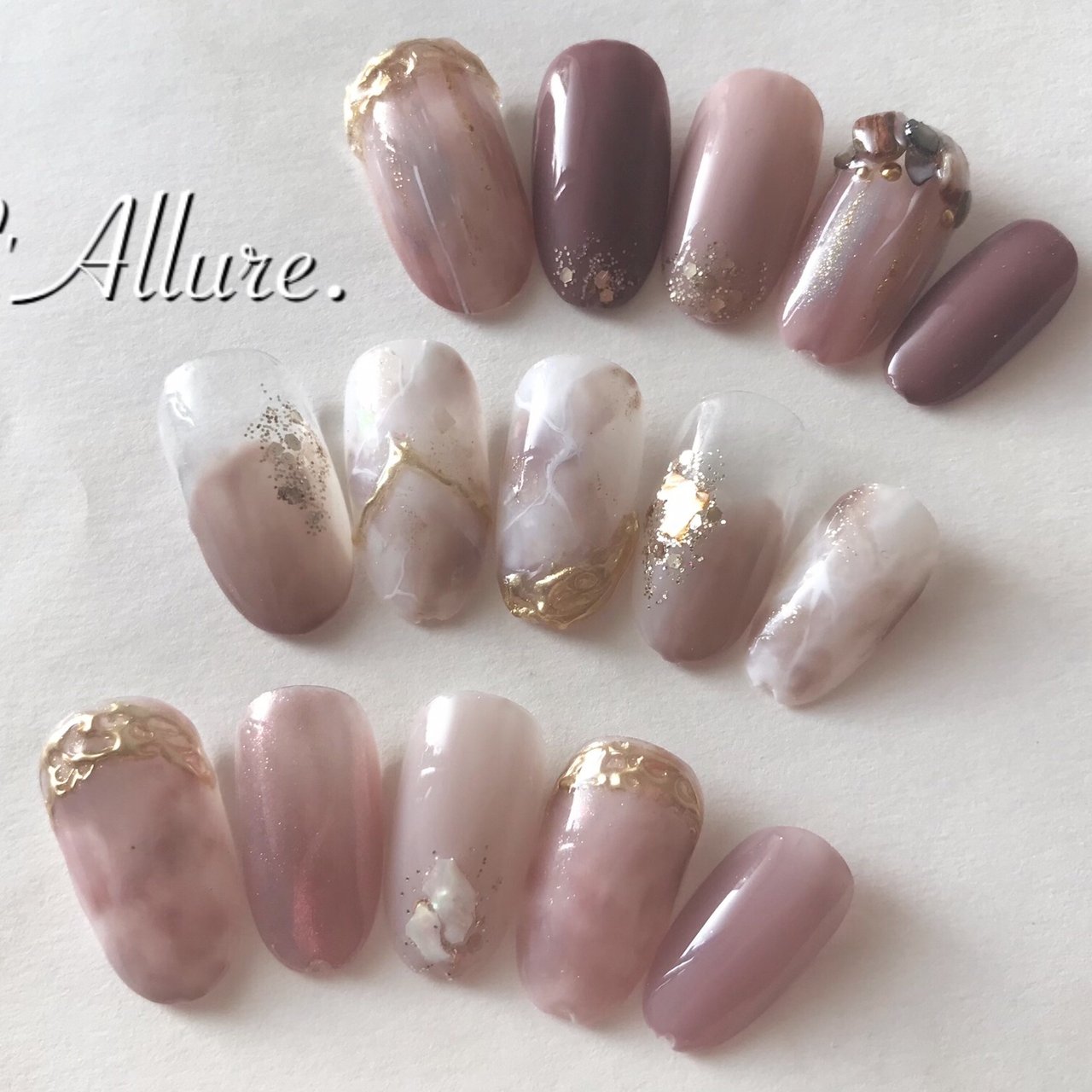 オールシーズン オフィス ブライダル ベージュ ピンク 西宮 ラ リュールのネイルデザイン No ネイルブック