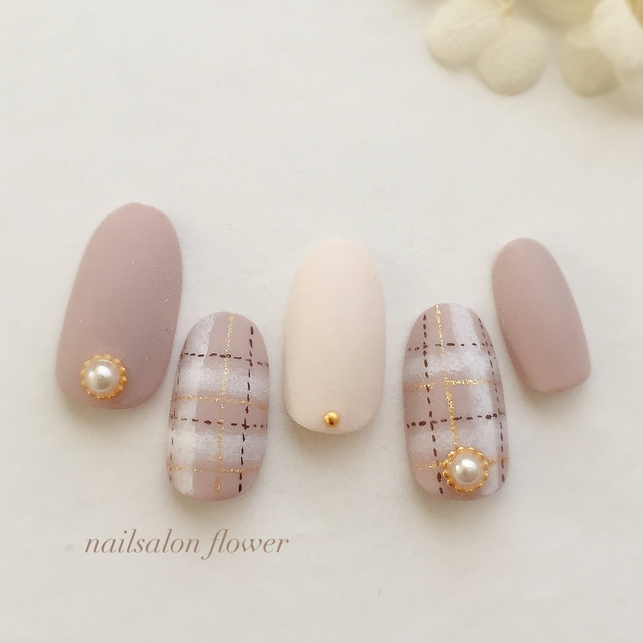 秋/冬/オールシーズン/ハンド/チェック - nailsalon flowerのネイル