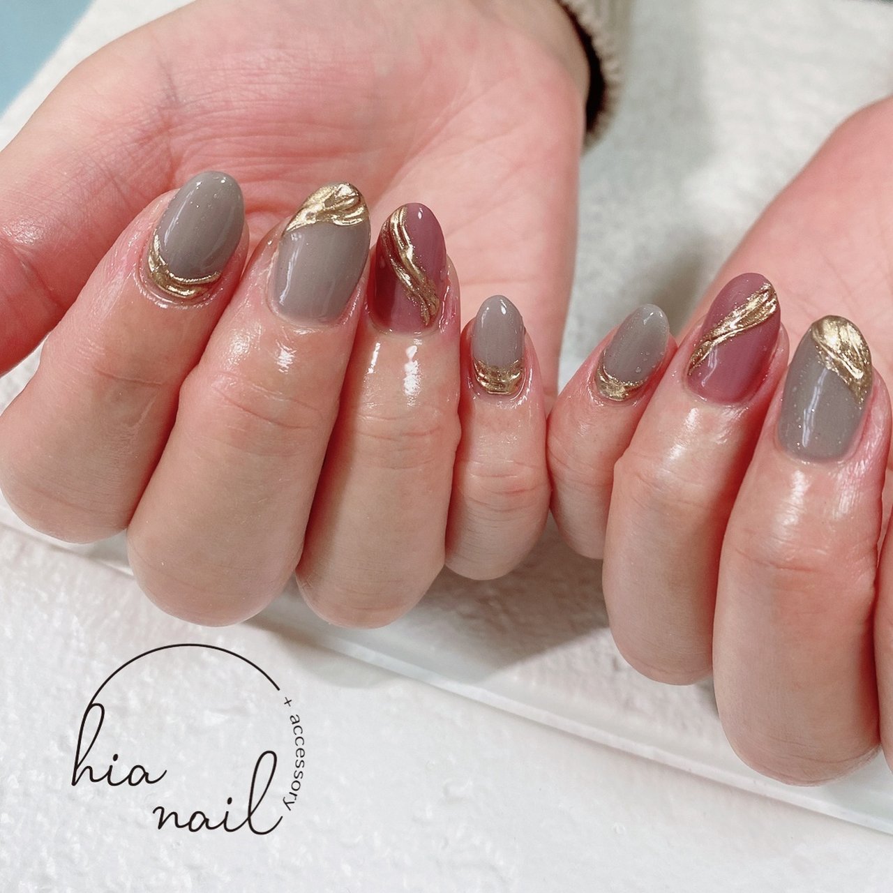 秋 冬 シンプル ミラー ショート 枚方長尾ネイルサロン Hia Nail Midoriのネイルデザイン No ネイルブック