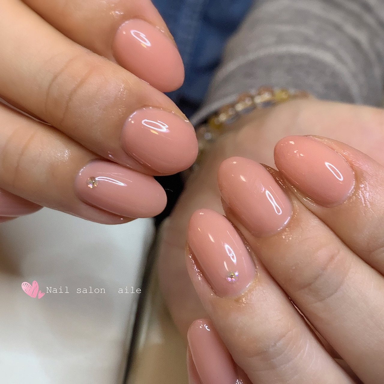 オールシーズン オフィス ハンド シンプル ワンカラー Nail Salon Aileのネイルデザイン No ネイルブック