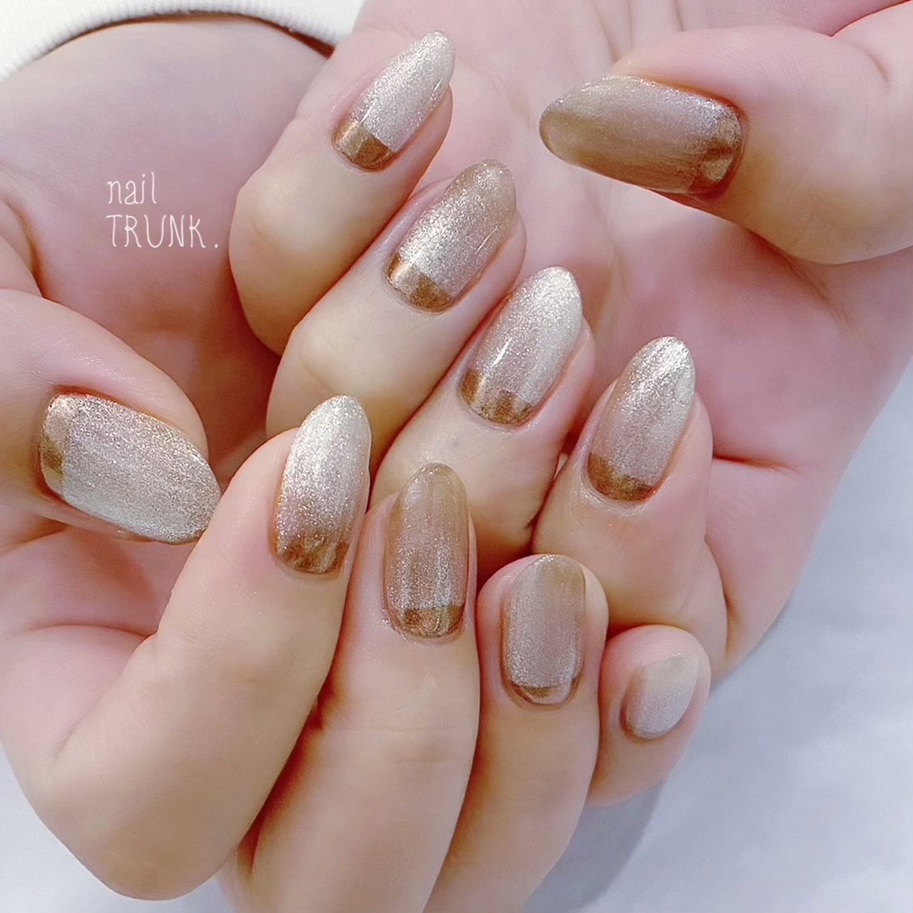 秋 ハンド マグネット ミラー ブラウン Nail Trunkのネイルデザイン No ネイルブック