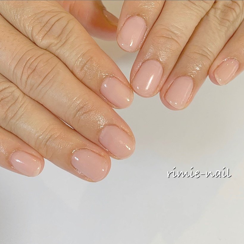 オフィス ハンド ワンカラー ショート ピンク Rimie Nailのネイルデザイン No ネイルブック