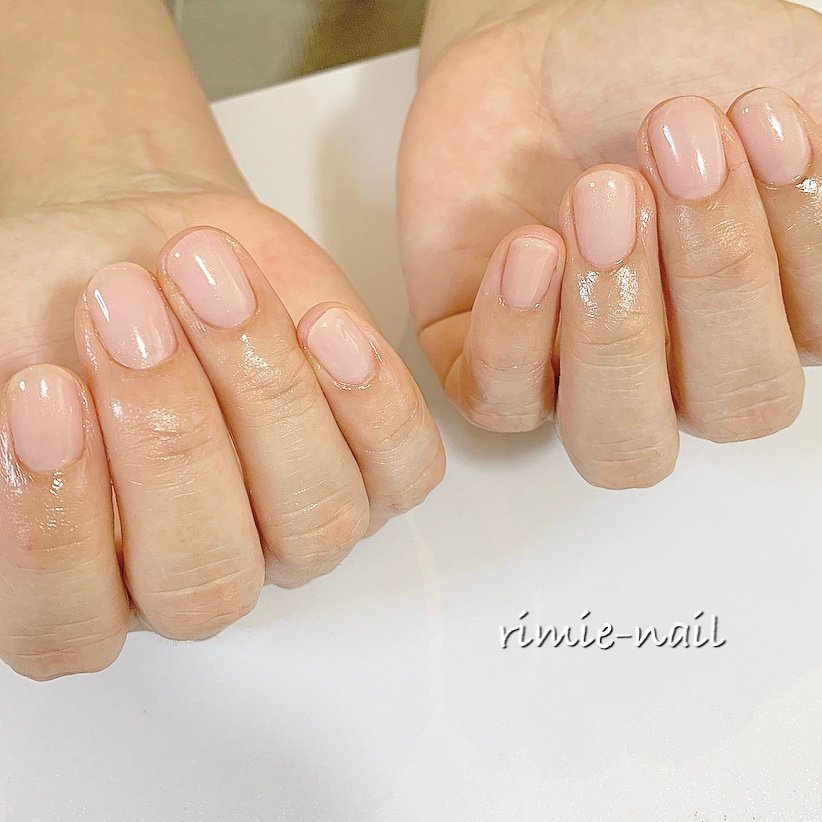 オフィス ハンド ワンカラー ショート ピンク Rimie Nailのネイルデザイン No ネイルブック