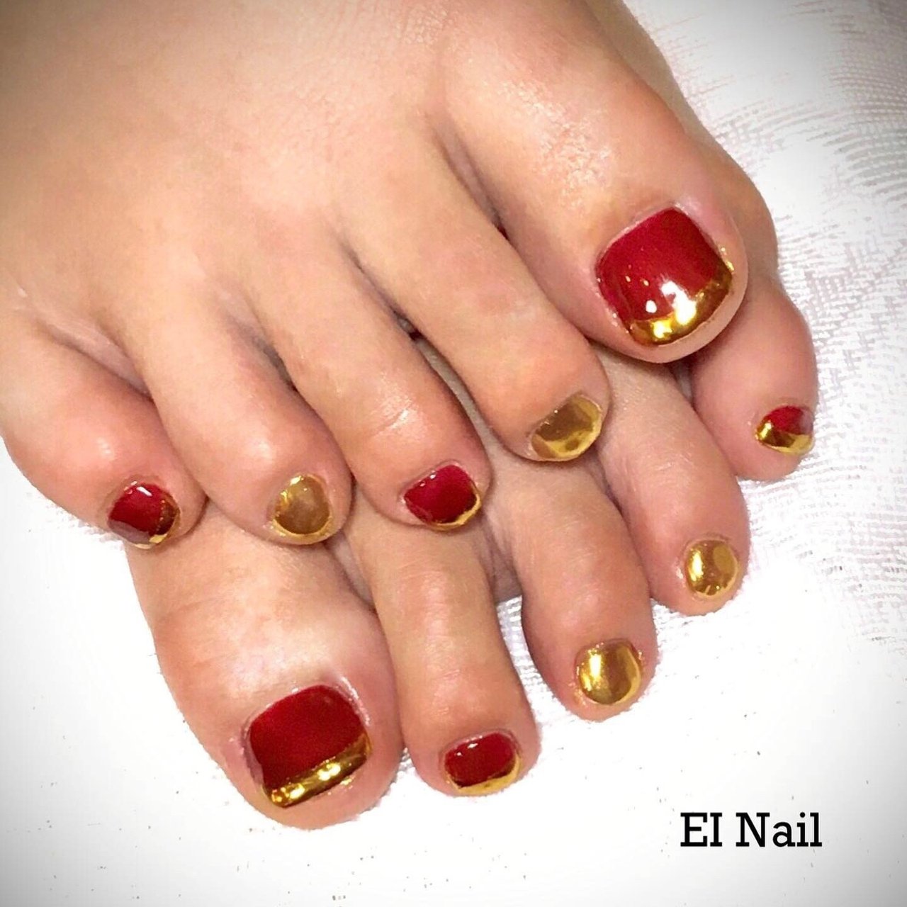 秋 冬 オールシーズン フット フレンチ Eijiのネイルデザイン No ネイルブック