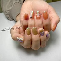 チェック ハート キャラクター ロック ホワイト Nailsalon Mu ミウ のネイルデザイン No ネイルブック