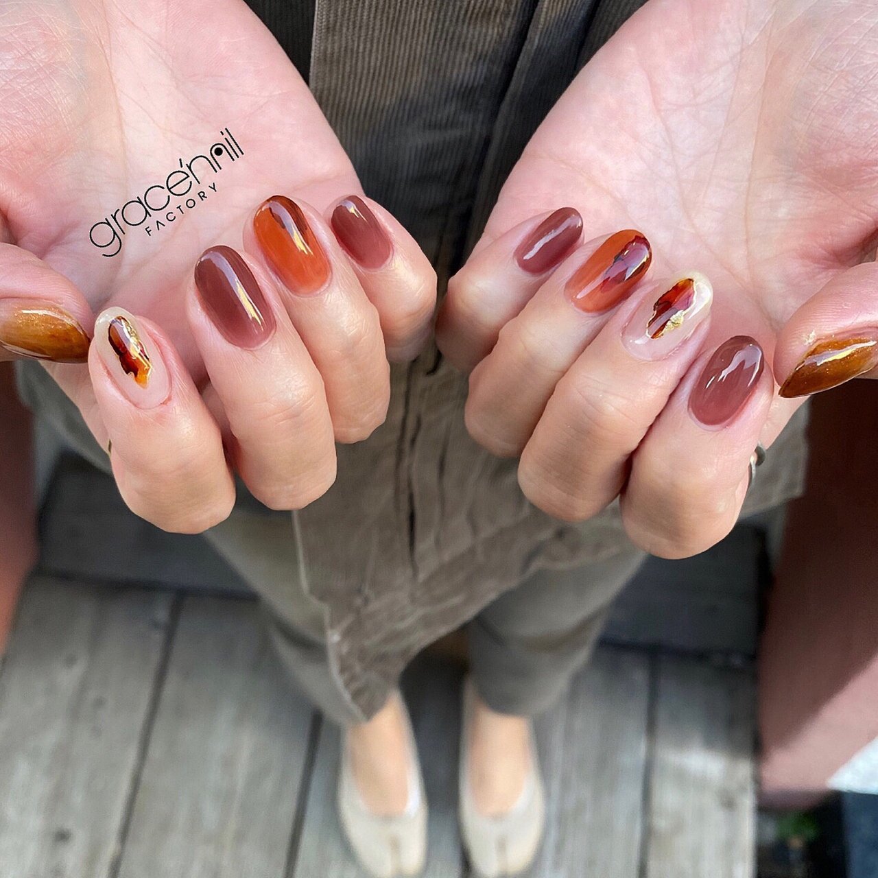 秋 冬 オールシーズン クリスマス ハンド Grace Nail Factoryのネイルデザイン No ネイルブック