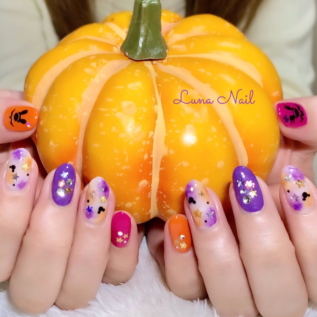 秋 ハロウィン パーティー 女子会 ハンド Lunanail18のネイルデザイン No ネイルブック