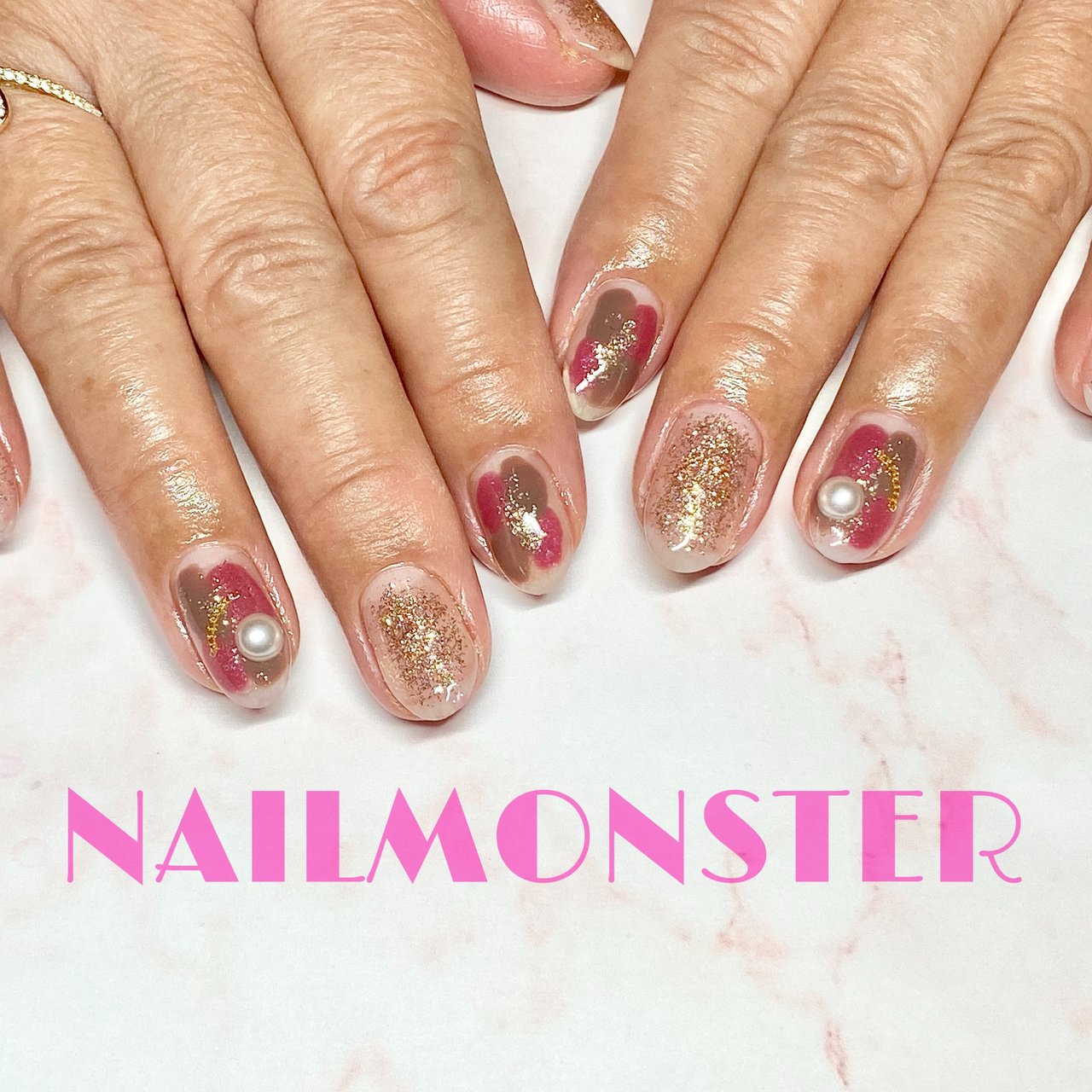 オールシーズン デート 女子会 ハンド ラメ Kozueのネイルデザイン No ネイルブック