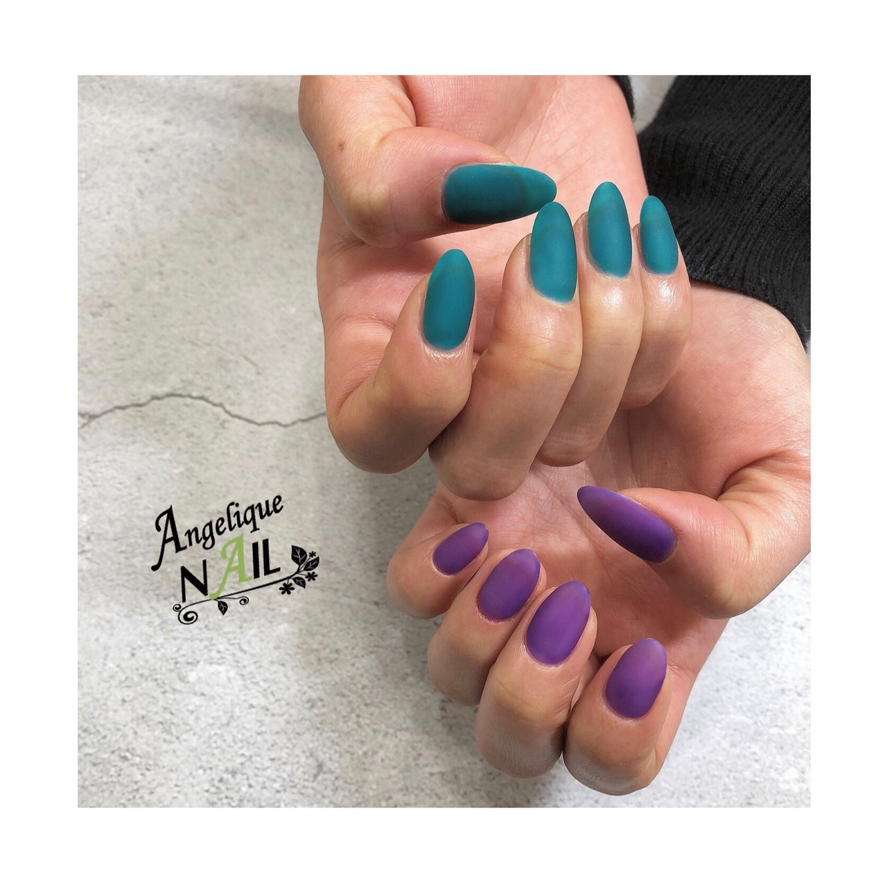 秋 冬 ハンド ワンカラー シースルー Angelique Nailのネイルデザイン No ネイルブック