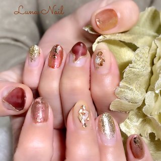 金縁のネイルデザイン ネイルブック