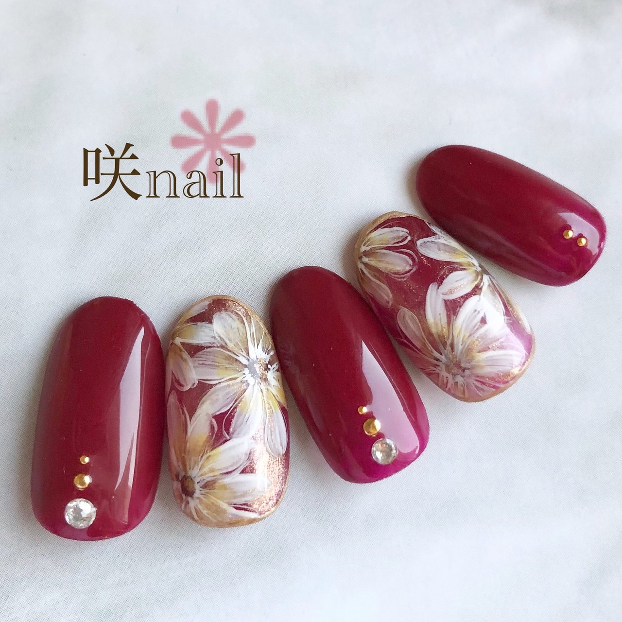 秋 冬 オフィス 女子会 ハンド 咲nail サキネイル のネイルデザイン No ネイルブック