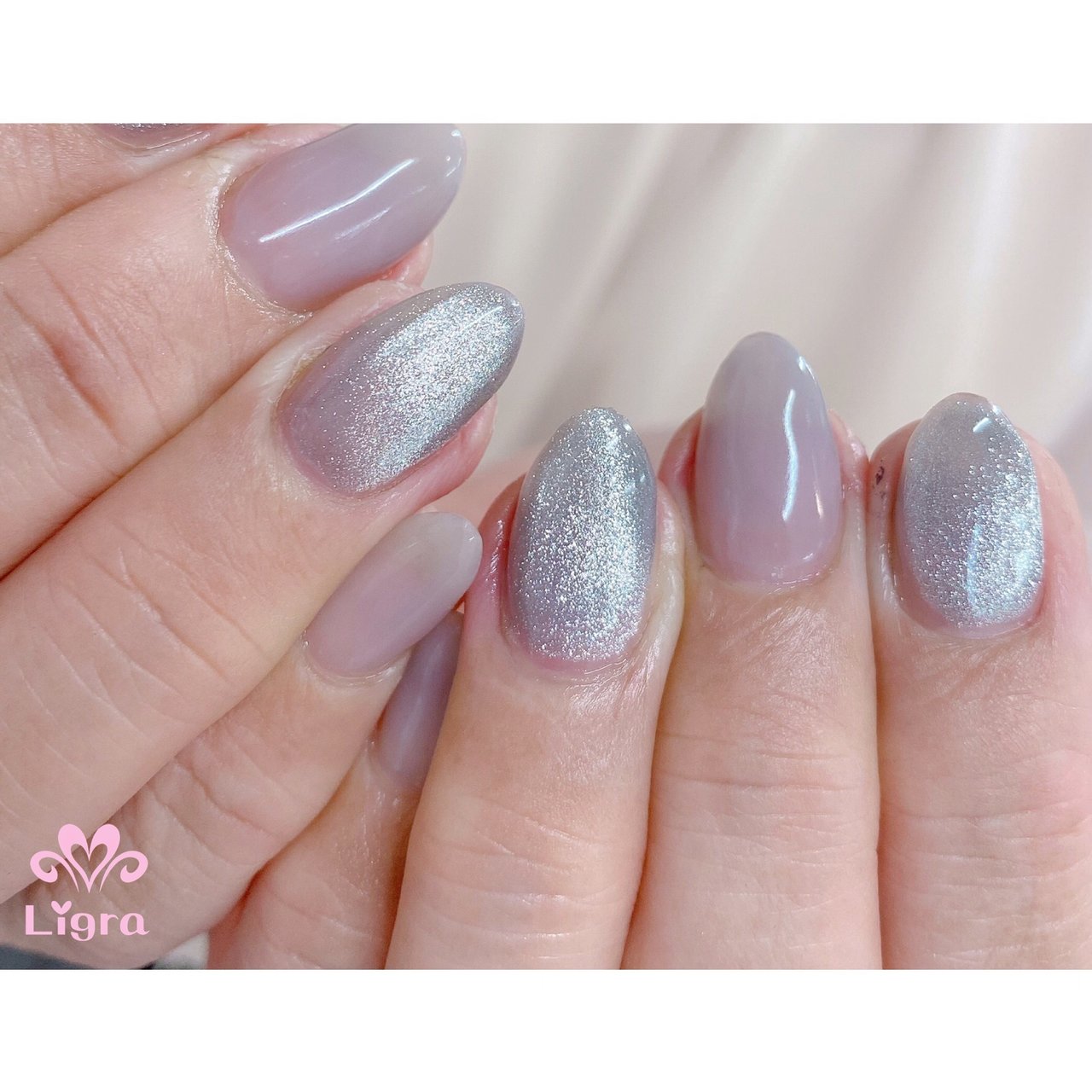 オールシーズン オフィス ハンド ラメ ワンカラー セルフエステligraのネイルデザイン No ネイルブック