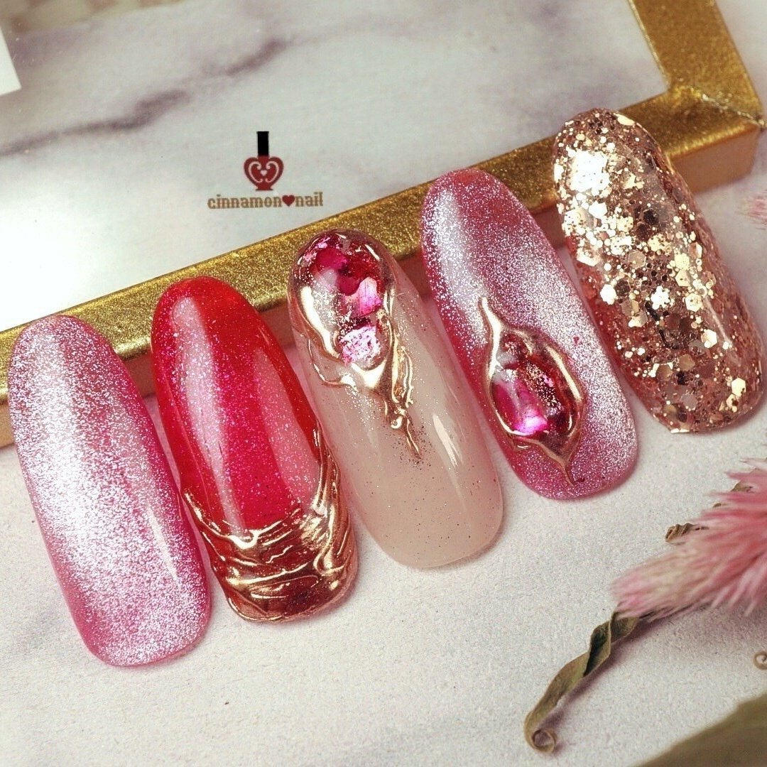 秋 冬 オールシーズン ハンド マグネット Cinnamon Nail Maikoのネイルデザイン No ネイルブック