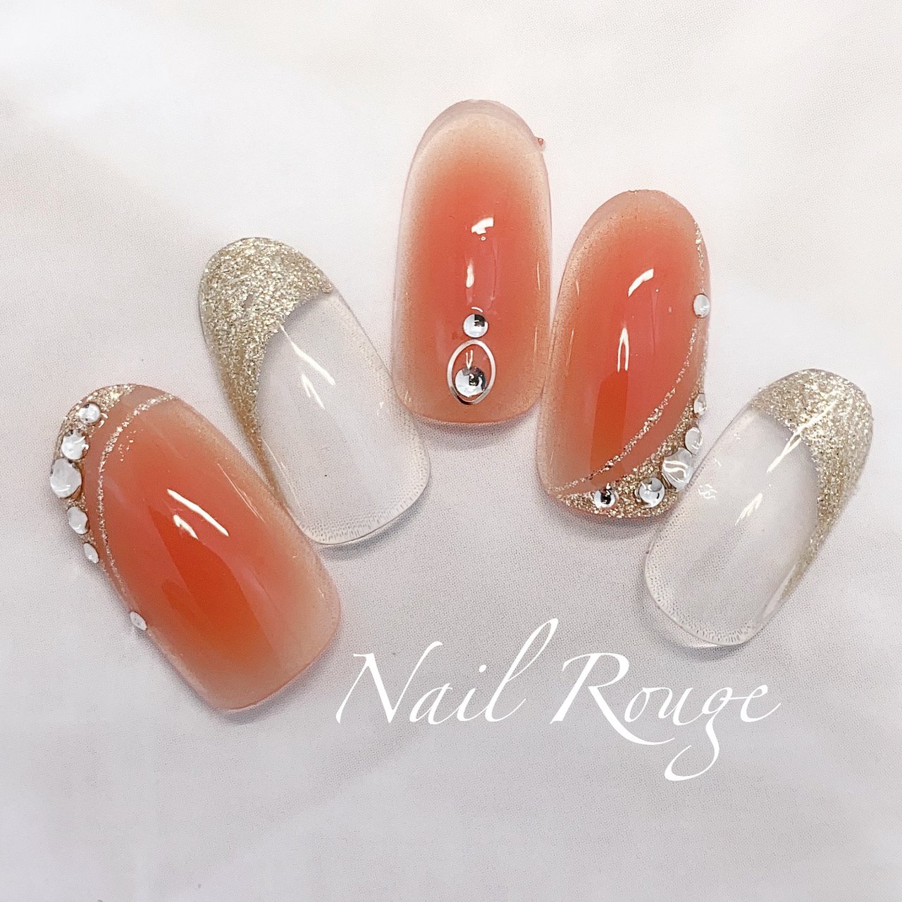 春 夏 秋 冬 変形フレンチ Nailrougeのネイルデザイン No ネイルブック