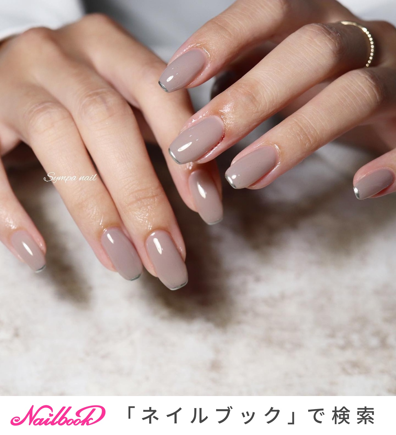 メタリックシルバーのネイルデザイン ネイルブック