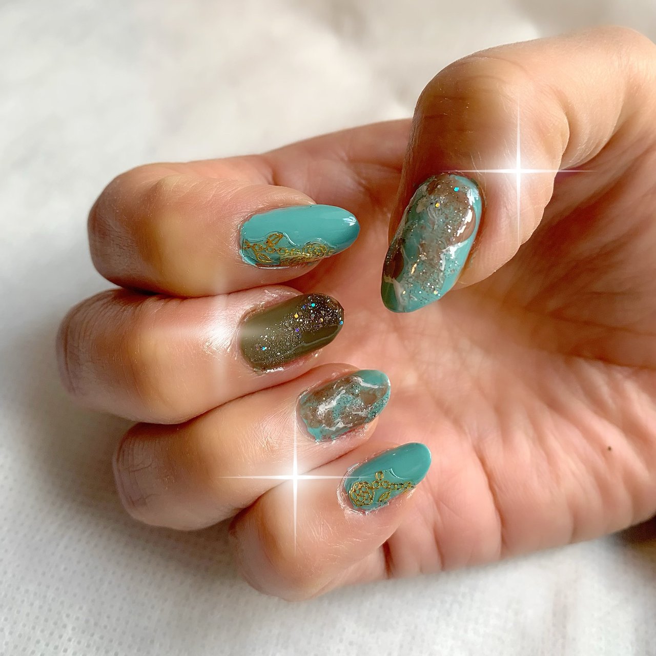 秋 冬 オールシーズン ハンド ラメ ちゃめのネイルデザイン No ネイルブック