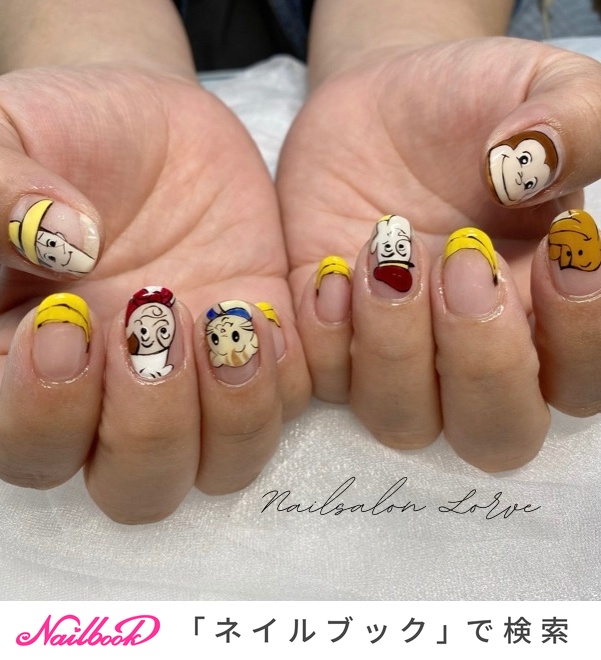 人気順 オールシーズン おさるのジョージネイルのネイルデザイン ネイルブック