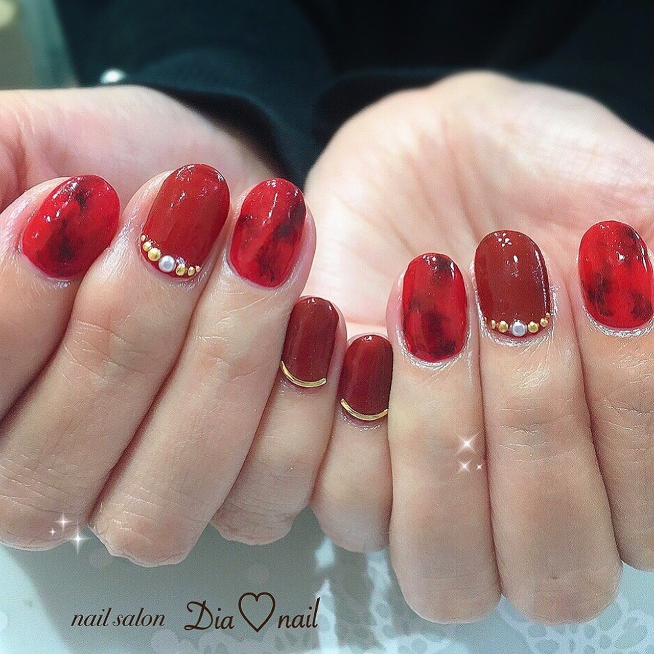 秋 冬 クリスマス オフィス ハンド 自宅サロンdia Nailのネイルデザイン No ネイルブック