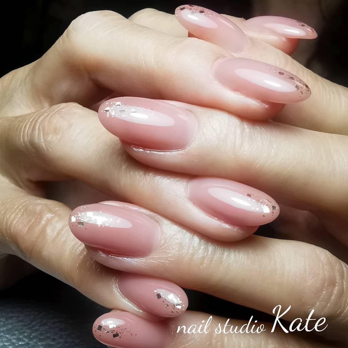 オールシーズン オフィス ブライダル ハンド ラメ イケコのネイルデザイン No ネイルブック