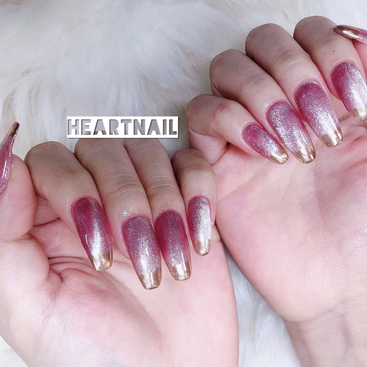 オールシーズン ハンド マグネット ロング ピンク Heartnailのネイルデザイン No ネイルブック