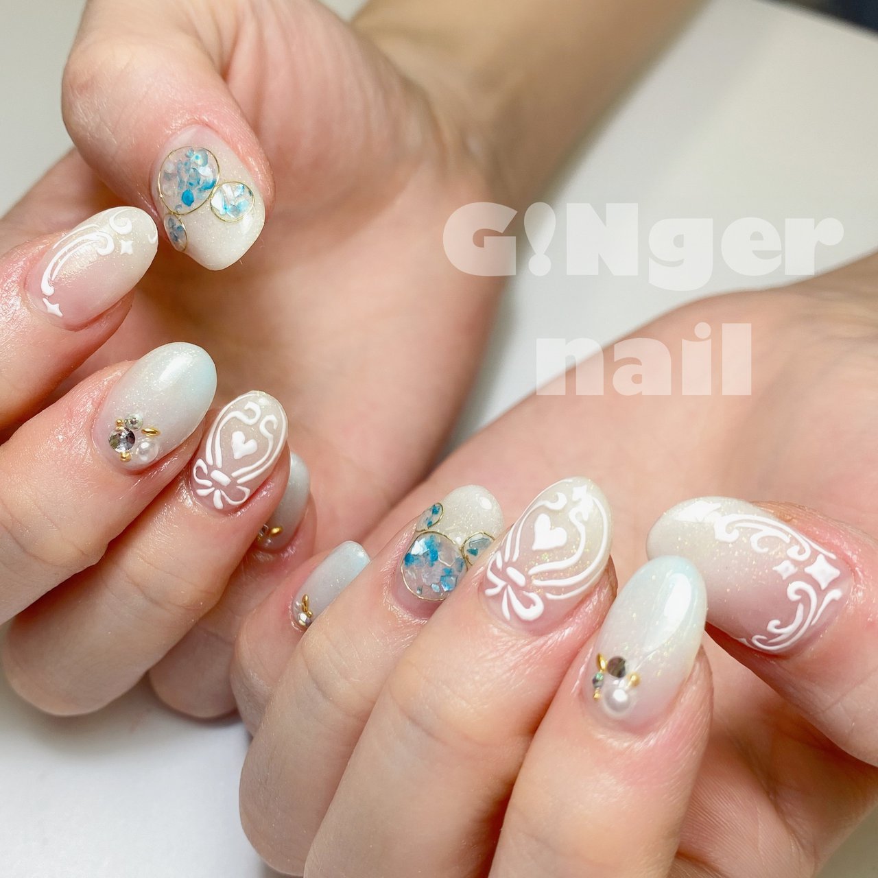 クリスマス ブライダル パーティー 女子会 ハンド Ginger Nail 代々木 ジンジャーネイルのネイルデザイン No ネイルブック