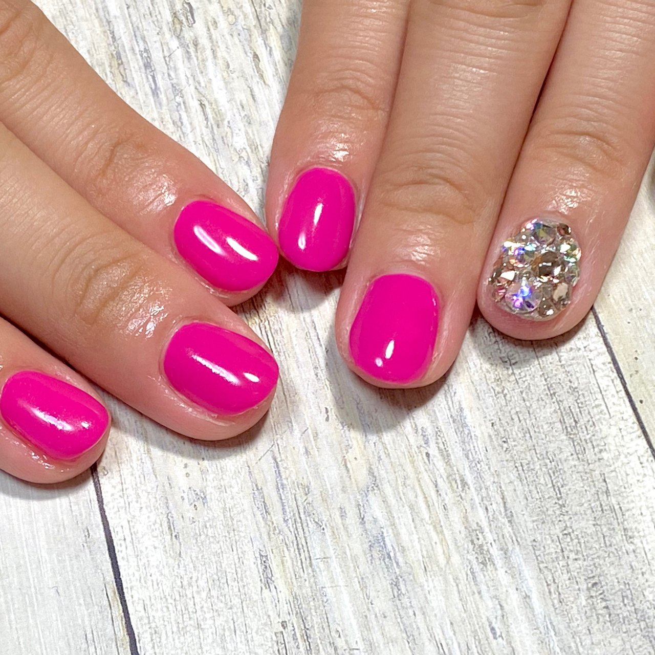 ♪♪スワロフスキー【ネイルサイズ】ピンク!ピンク‼︎ mix 120粒×20 azul nailのネイルデザイン[No.5804906]｜ネイルブック
