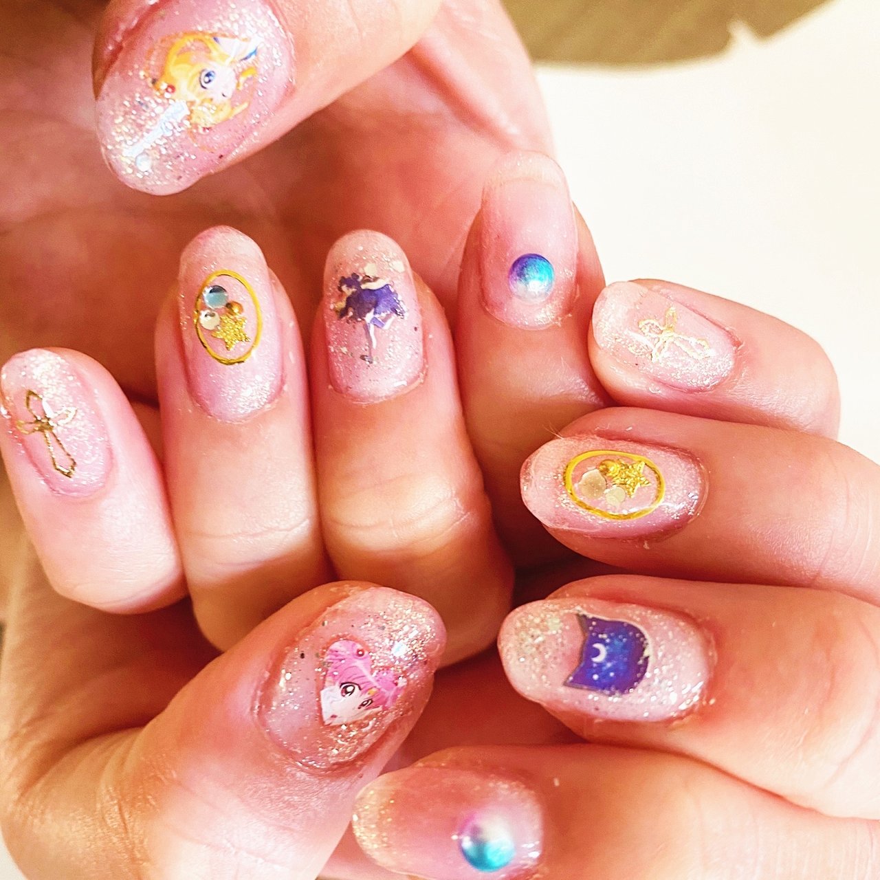 オールシーズン/ハンド/ラメ/キャラクター/ショート - ささき かほの