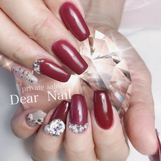 人気順 ボルドー シルバー セルフネイルのネイルデザイン ネイルブック