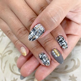 2025年】新着順｜ニュアンス/#立体ツイードのネイルデザイン｜ネイルブック