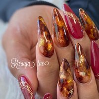 べっ甲 スカルプチュアのネイルデザイン ネイルブック