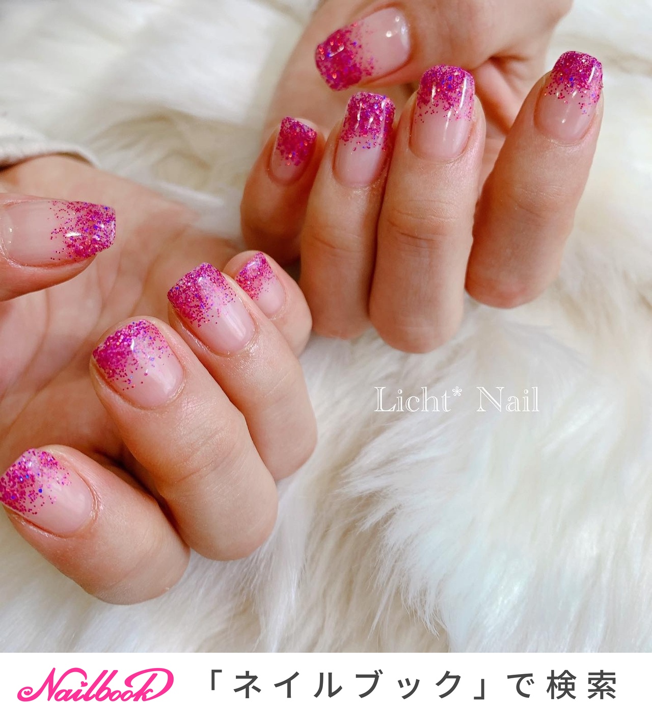 濃いピンクのネイルデザイン ネイルブック