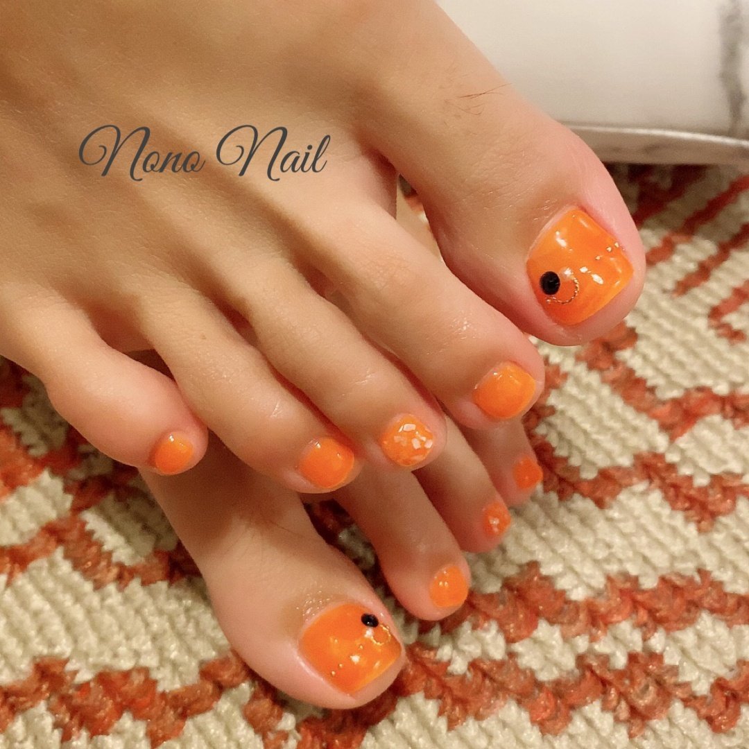 オレンジ お客様 Nono Nail ノノネイル 月島のネイルデザイン No ネイルブック