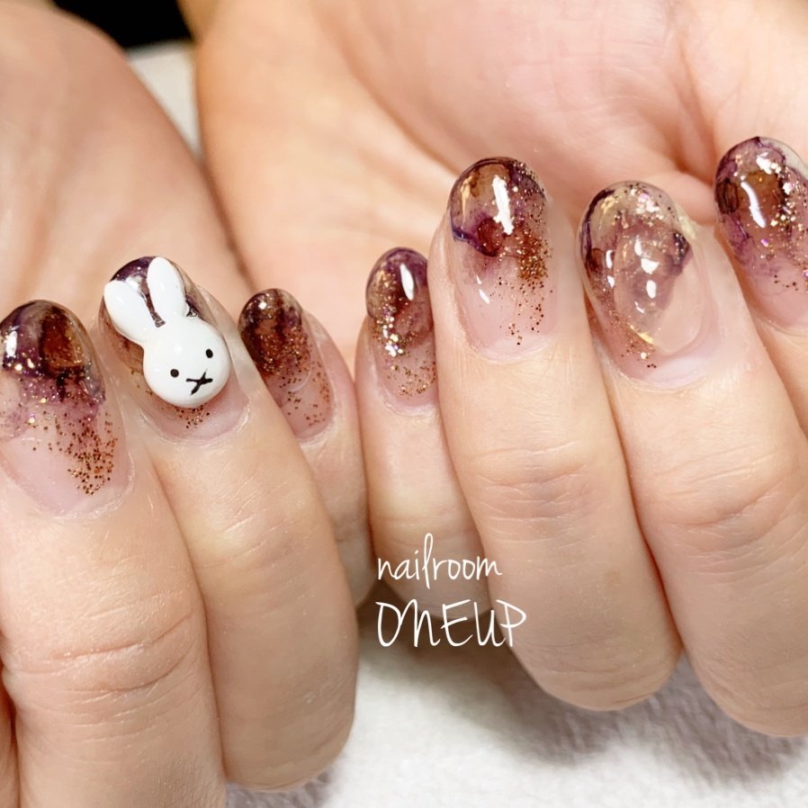 秋 冬 ハンド ラメ キャラクター Nail Room One Upのネイルデザイン No ネイルブック