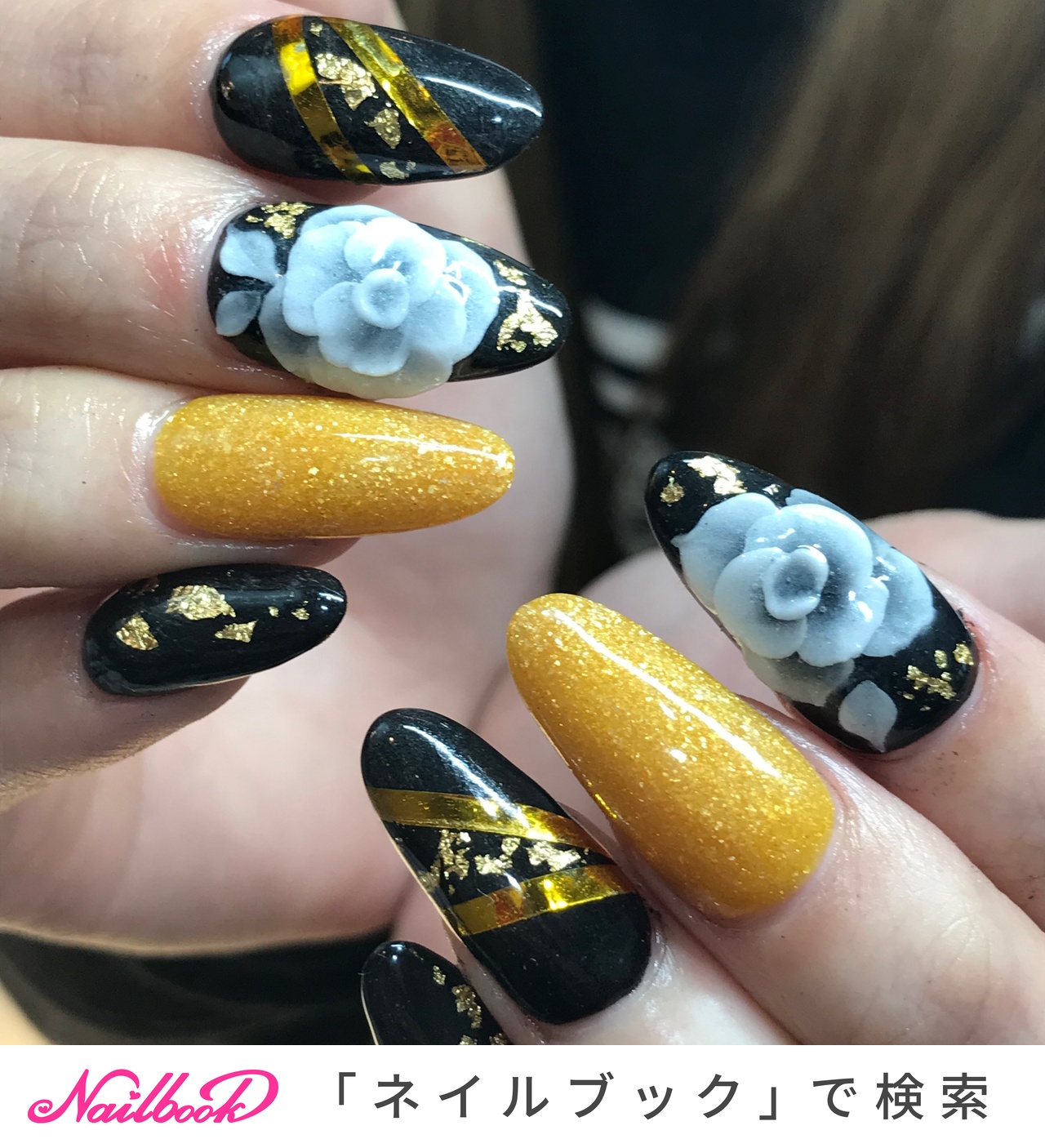 黒金のネイルデザイン ネイルブック