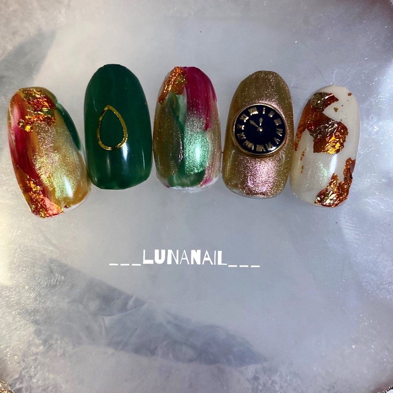 秋 オールシーズン ハンド アンティーク ニュアンス Luna Nail のネイルデザイン No ネイルブック