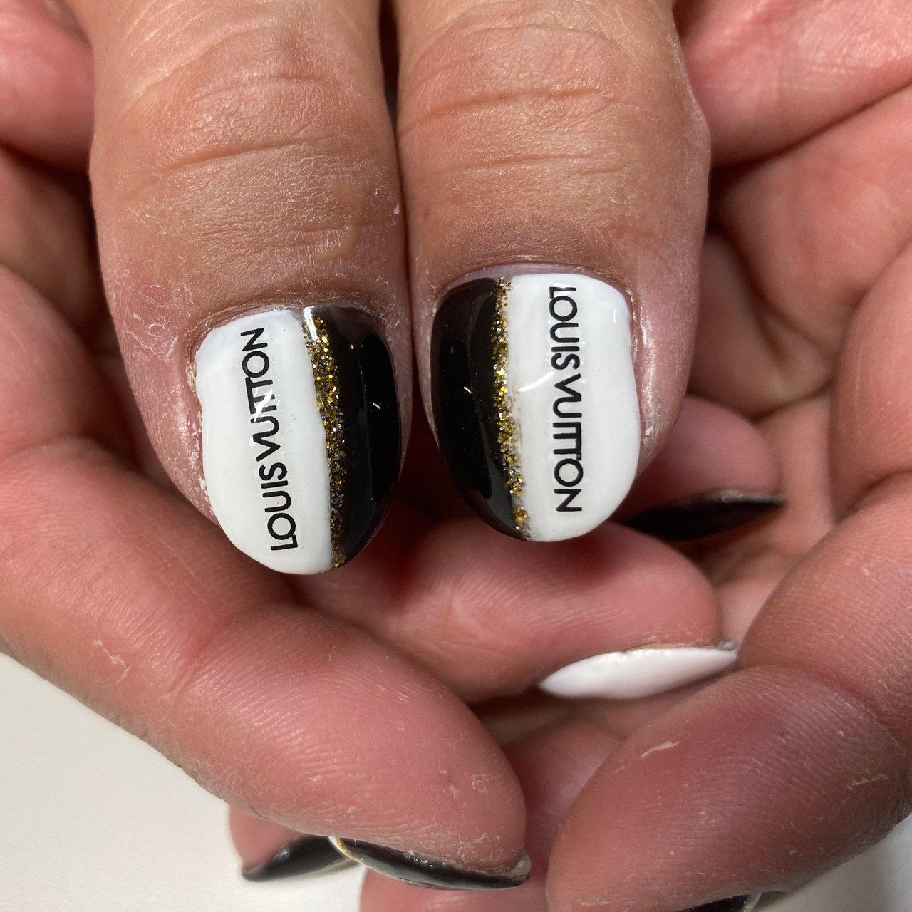 オールシーズン/ハンド/ブランド柄/ホワイト/ブラック