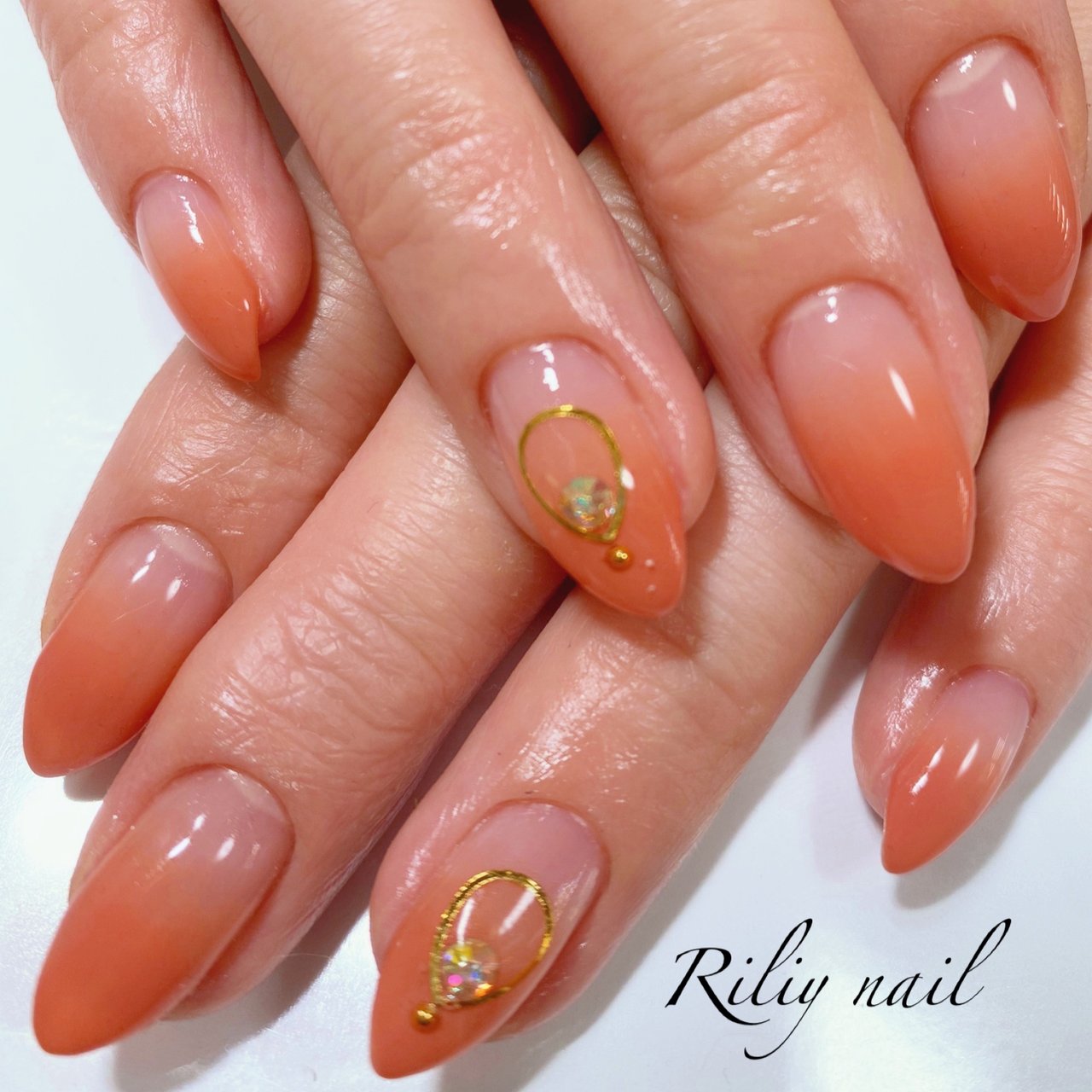 オールシーズン ハンド オレンジ Riliy Nail リリィネイル のネイルデザイン No ネイルブック