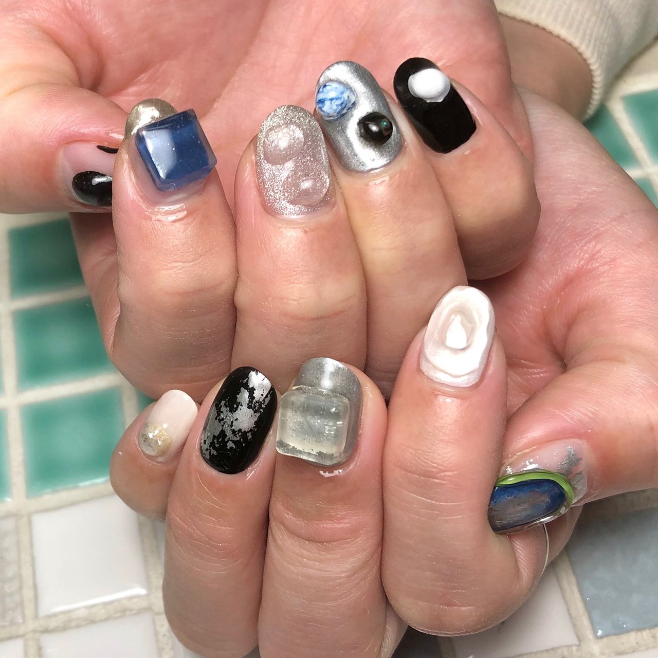 オールシーズン 女子会 ハンド 3d デコ Sugawara0107のネイルデザイン No ネイルブック
