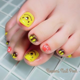 プーさんフットネイルのネイルデザイン ネイルブック