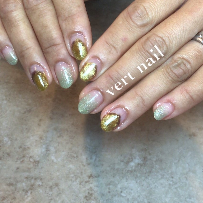 秋 冬 パーティー 女子会 ハンド Vert Nailのネイルデザイン No ネイルブック