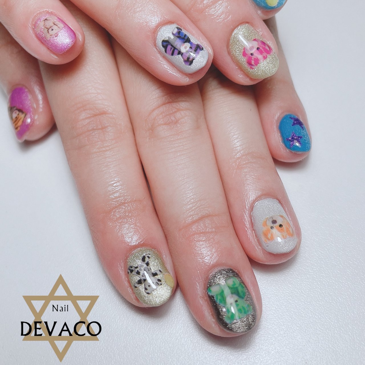 オールシーズン ハンド キャラクター 星 ショート 999naildevacoのネイルデザイン No ネイルブック