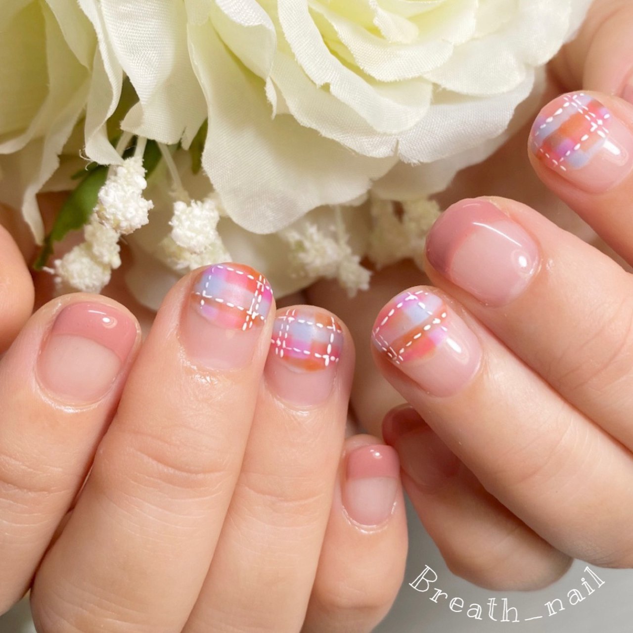 秋 冬 オフィス 女子会 フレンチ Maco Breath Nailのネイルデザイン No ネイルブック