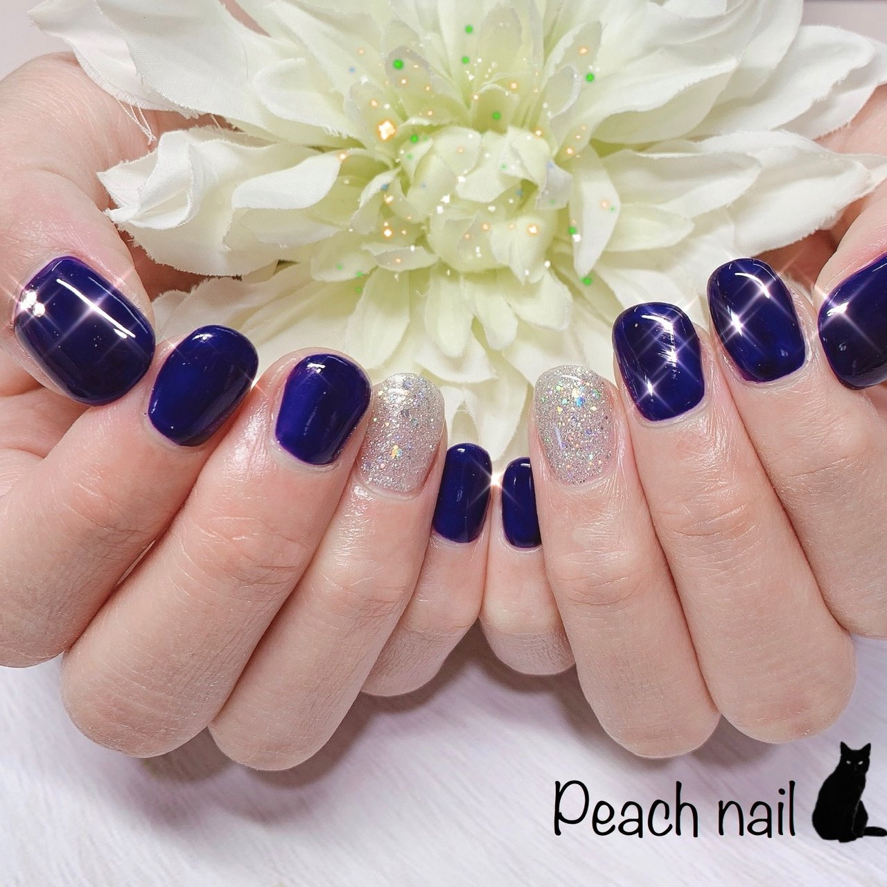 夏 冬 ハンド シンプル ラメ Momoのネイルデザイン No ネイルブック