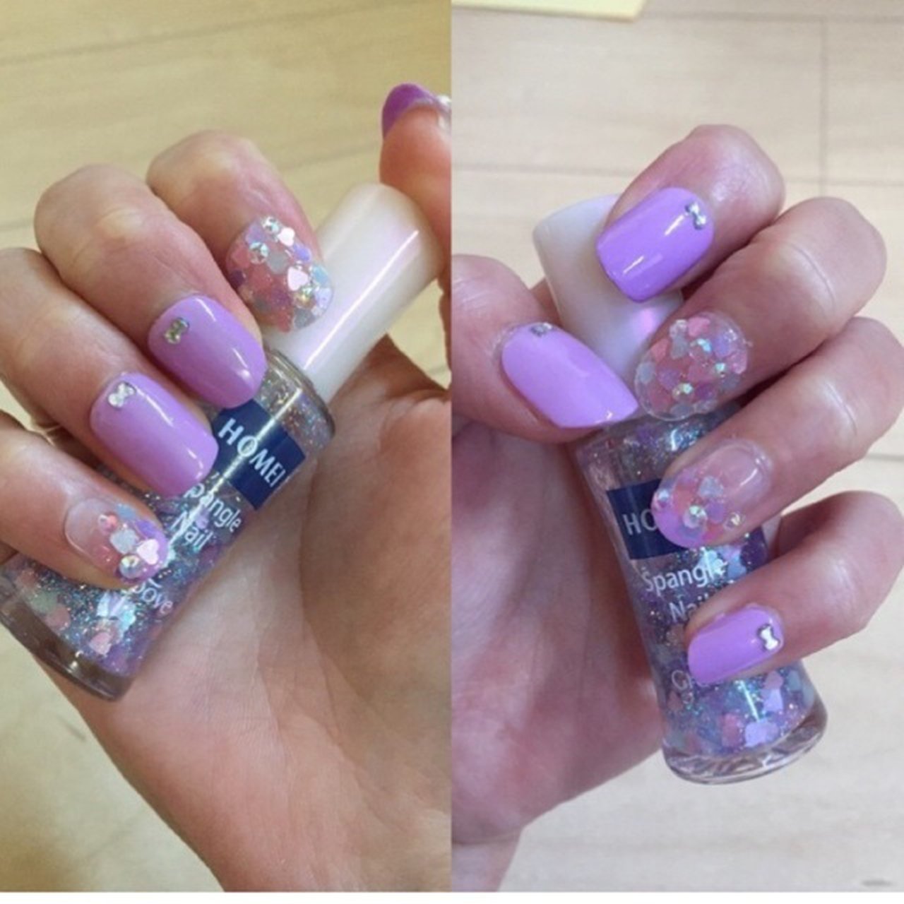 ハンド ホログラム パープル マニキュア セルフネイル Maopppyyyのネイルデザイン No ネイルブック
