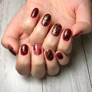 おすすめ順 赤茶色のネイルデザイン 2ページ目 ネイルブック