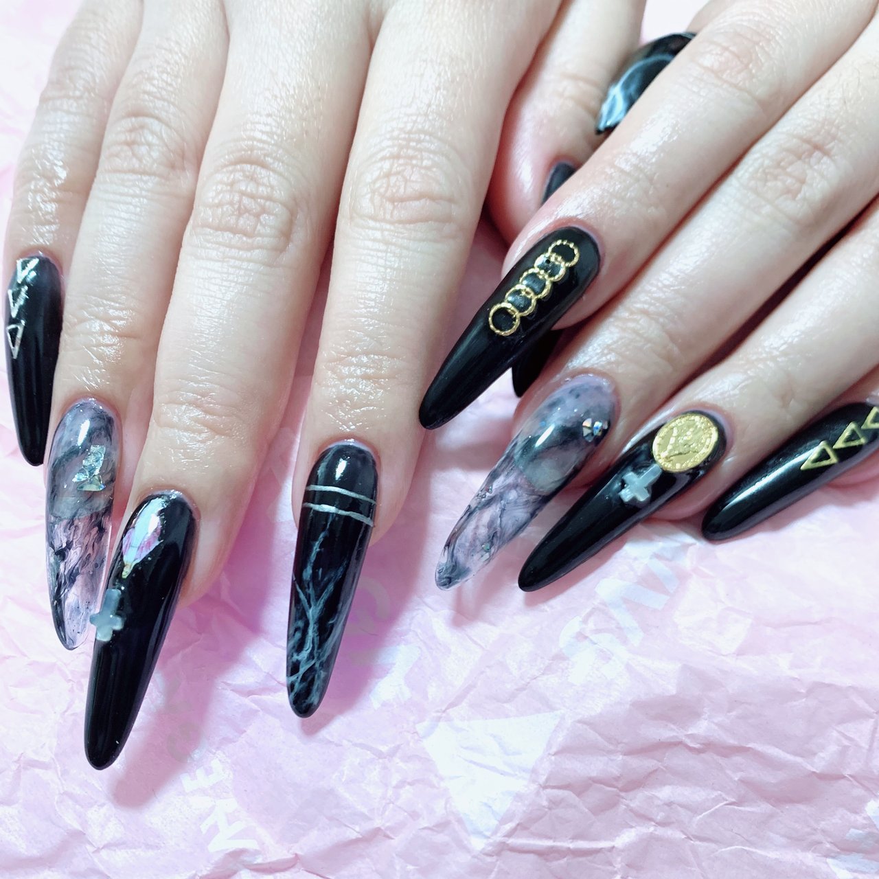 冬/オールシーズン/ハンド/ワンカラー/チェーン - nail salon