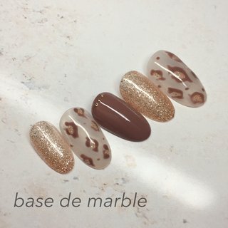 おすすめ順 冬 ナチュラルレオパードのネイルデザイン ネイルブック